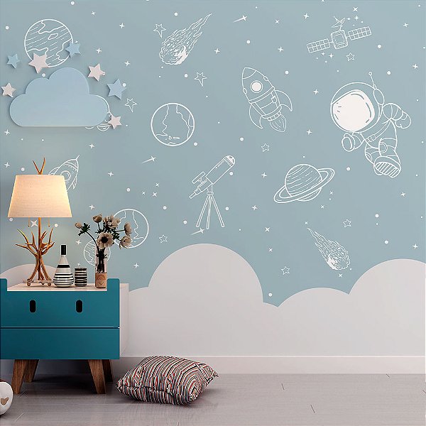 Papel de Parede Infantil Espaço e Planetas AL 12