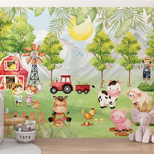 Papel de Parede Infantil Fazendinha AL 24