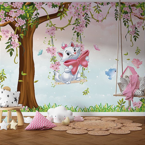 Papel de Parede infantil Gatas AL3