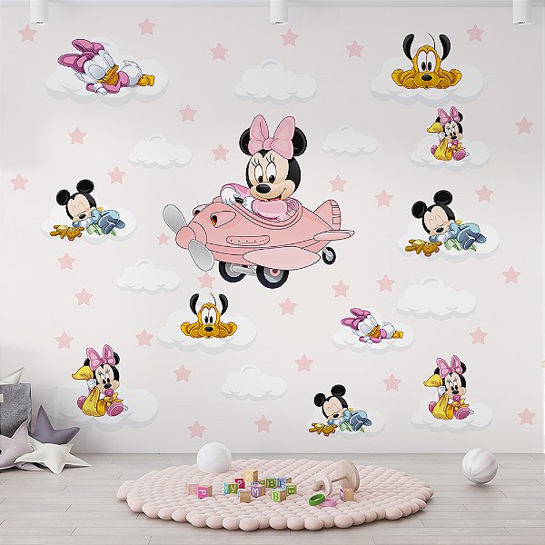 Papel de Parede infantil jardim encantado turma da minnie AL5