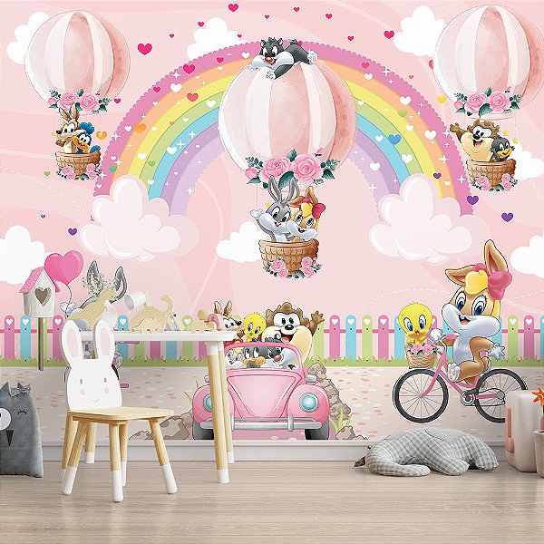 Papel de Parede infantil looney tunes