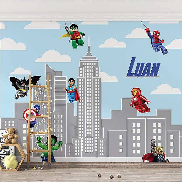 Papel de Parede Infantil Super-heróis AL 02