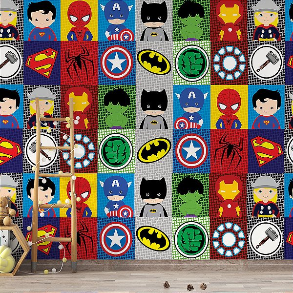 Papel de Parede Infantil Super-heróis AL 05