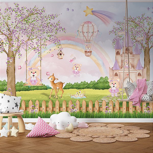 Papel de Parede Ursinhos fofos AL10