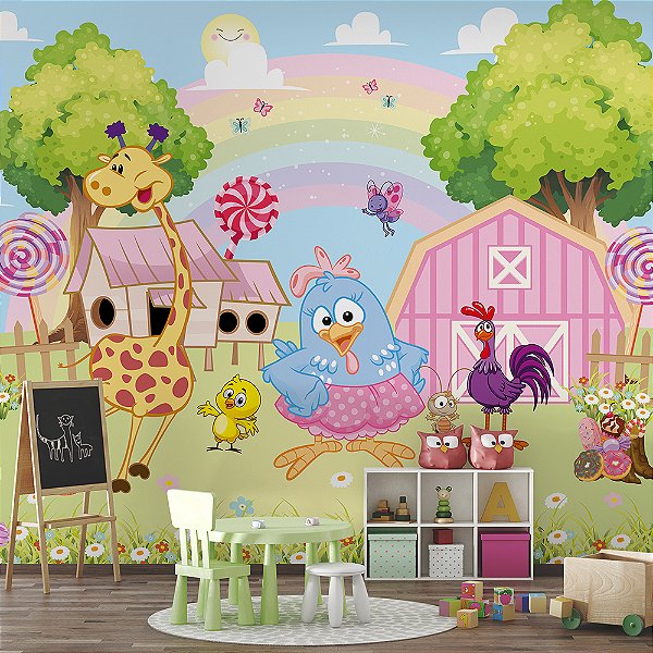 Papel de Parede Infantil Galinha Pintadinha AL 04