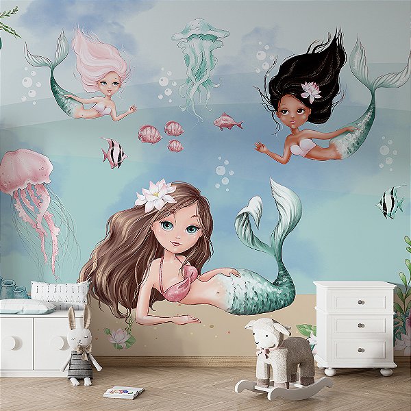 Papel de Parede Infantil Sereia AL 05