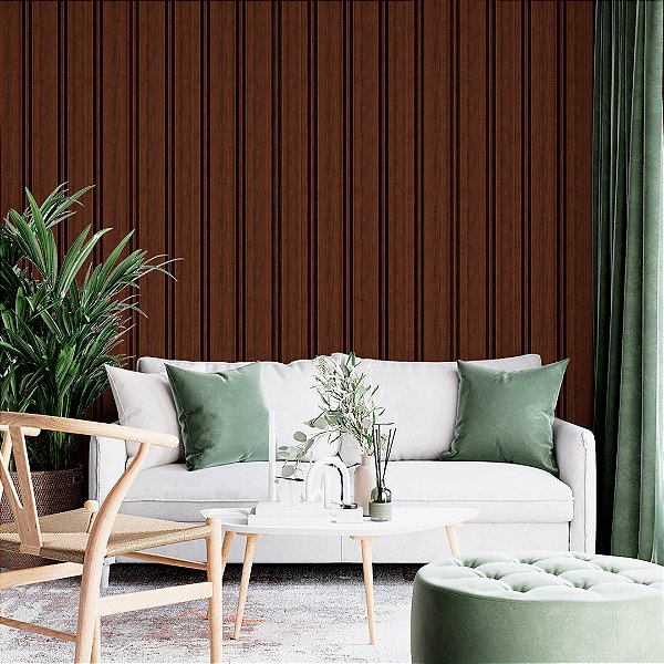 Papel de parede ripado madeira escura AL3