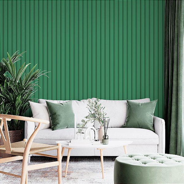 Papel de parede ripado verde água