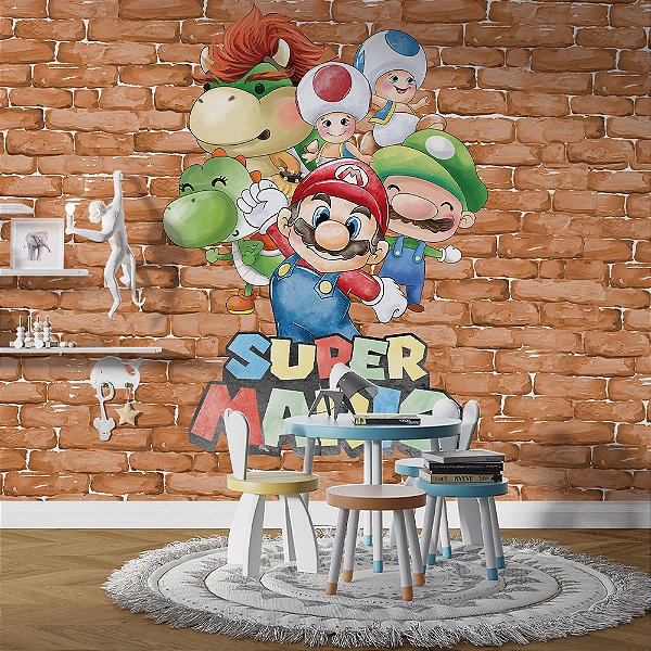 Papel de parede Super Mario Aquarela AL 01