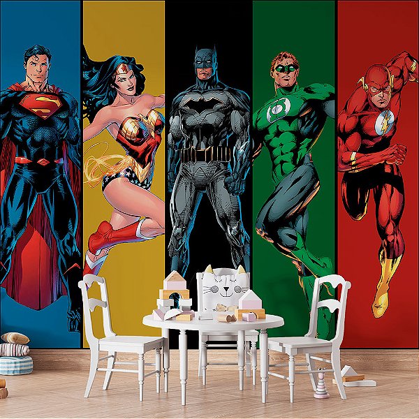 Papel de Parede Liga da Justiça Heróis - DC