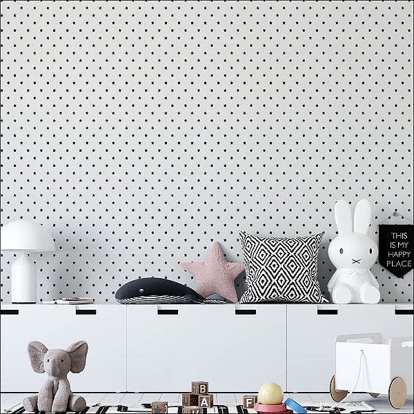 Papel de Parede Estrelas Pretas