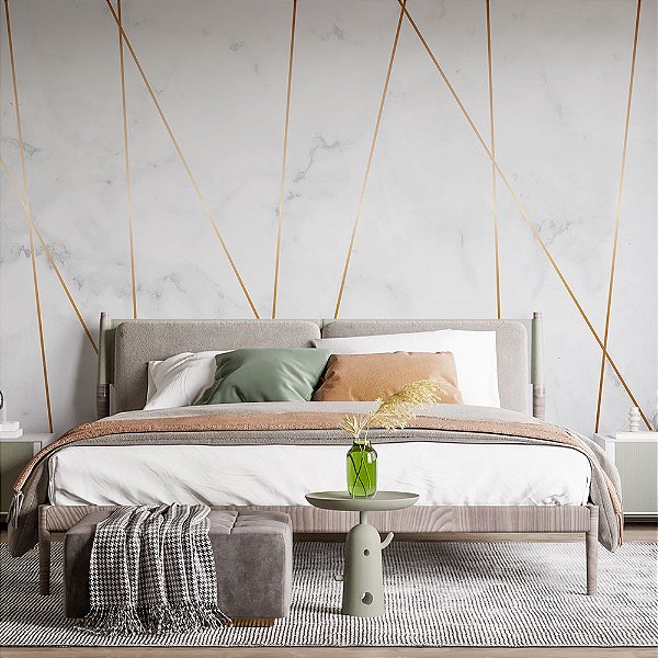 Papel de Parede Painel Fotográfico Zara Moderno Bronze