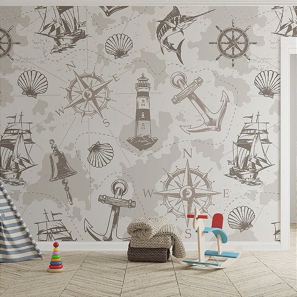 Papel de Parede Barcos e Mapas