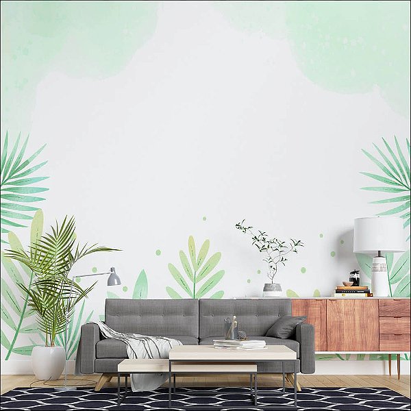 Papel de Parede Painel Fotográfico Aquarela Floral