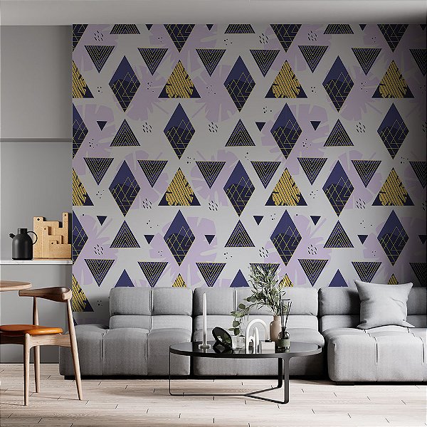 Papel de Parede Geométrico Floral