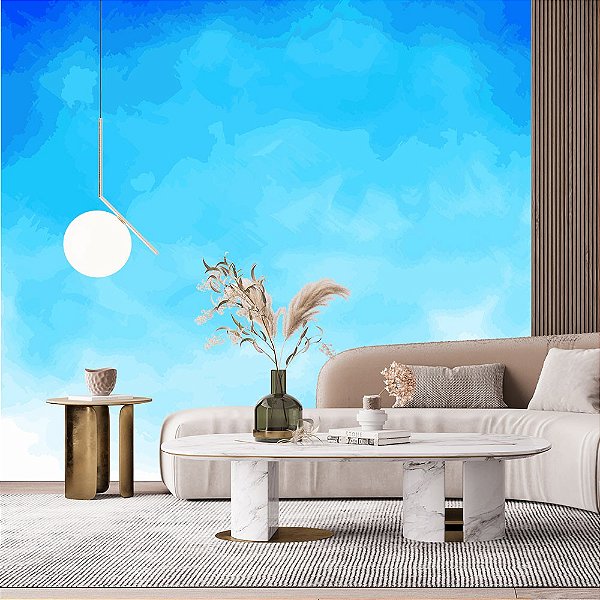 Papel de Parede Aquarela azul
