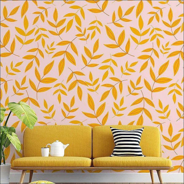 Papel de Parede Folhas Amarelas