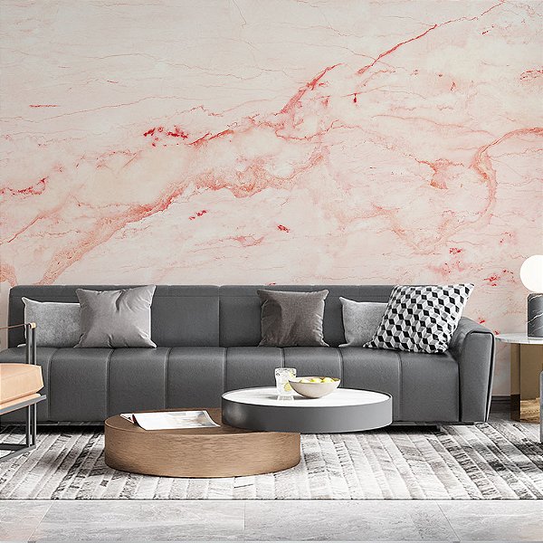 Papel de Parede Mármore Rosa