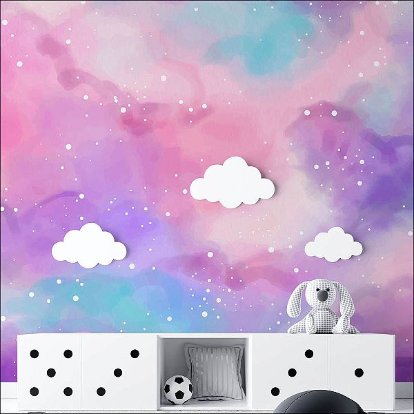 Papel de Parede Aquarela Galáxia