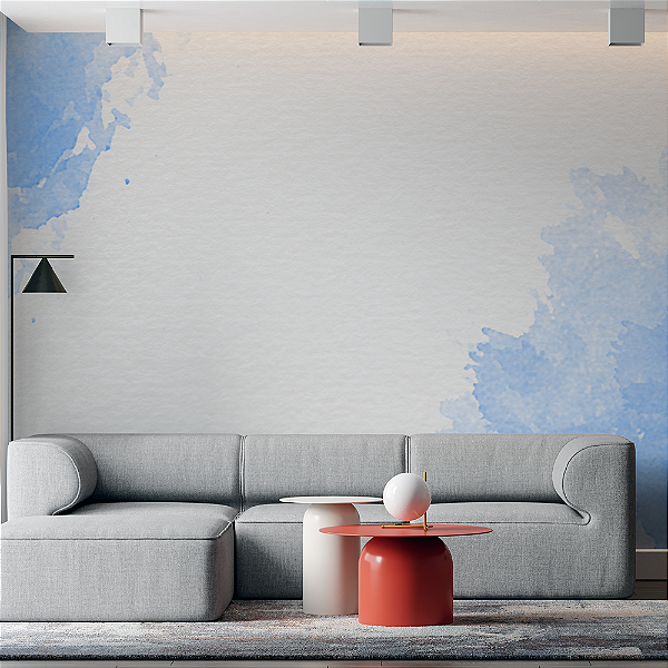 Papel de Parede Aquarela Azul