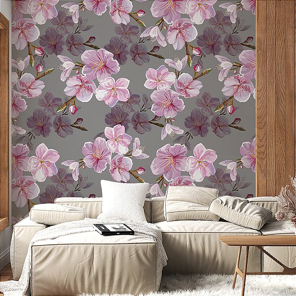 Papel de Parede Flores Rosas