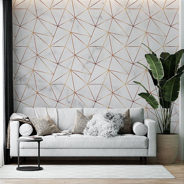Papel de Parede Zara Bronze Mármore