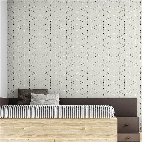 Papel de Parede Cubos Pontilhados