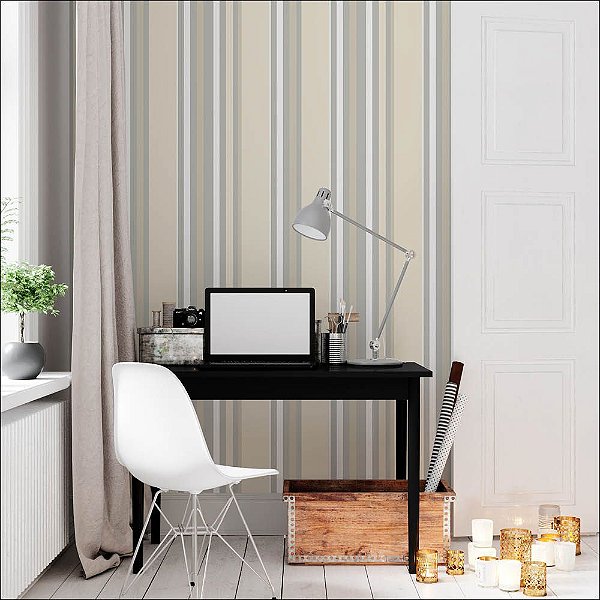 Papel de Parede Linha em tons de Bege