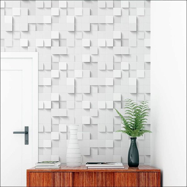 Papel de Parede Quadrados 3D - 8