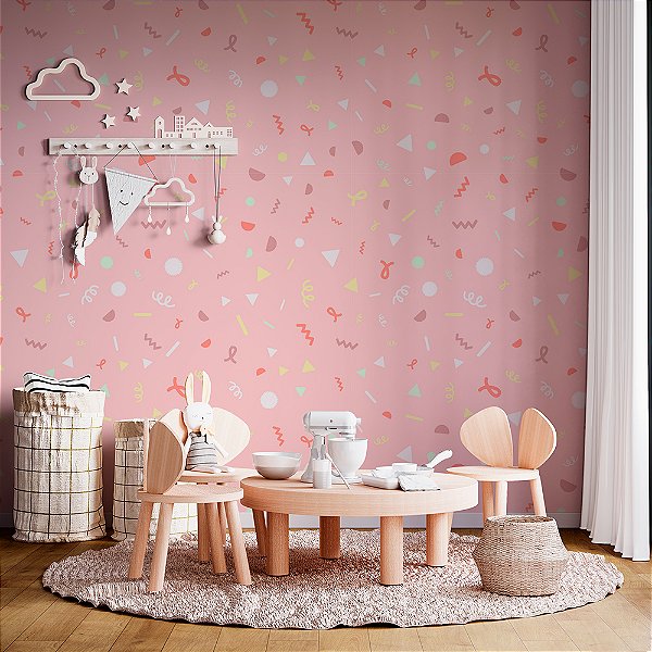 Papel de Parede Granelite Rosa