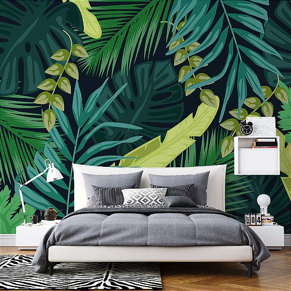 Papel de Parede Folhas Gigantes