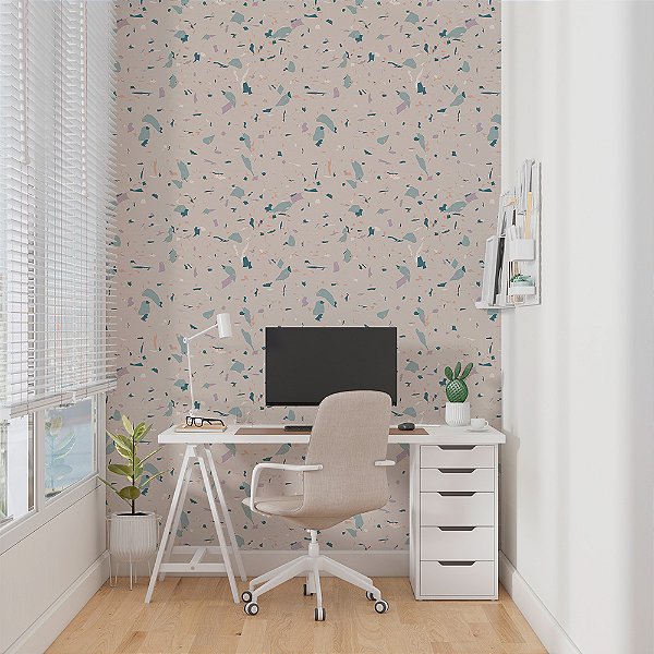 Papel de Parede Granelite Tons de Azul