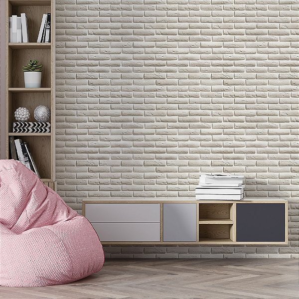 Papel de Parede de Tijolinhos Claros