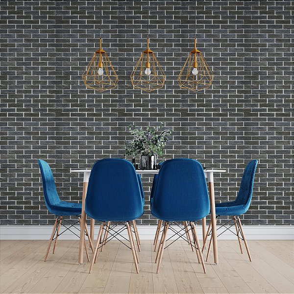 Papel de Parede de Tijolinhos Cinzas