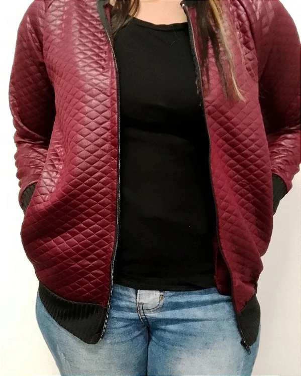 BLUSA MICHELE ZIPER VINHO