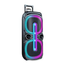 Alta Potência 60W Trolley Speaker 10 inch Tamanho Grande RGB Light Bass AUX USB Microfone para Festa Karaoke Ao Ar Livre ZQS-10201