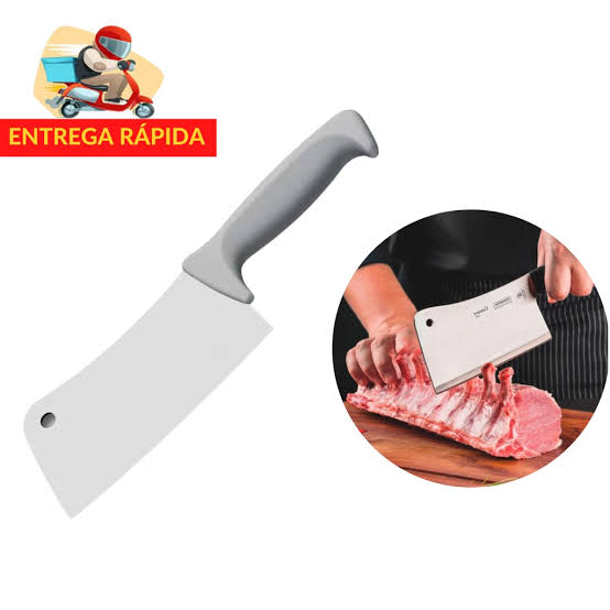 Faca Cutelo Profissional 6" Aço Inox 28,5 cm - Linha Premium