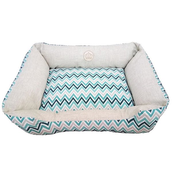 Cama para cachorro Impermeável Chevron Green