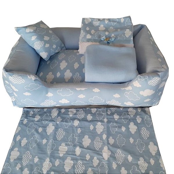 Enxoval para cachorro Cotton Cloud Blue