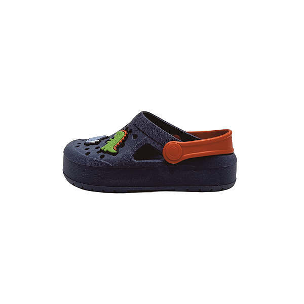 Babuche Infantil INF055 Dinossauro Azul