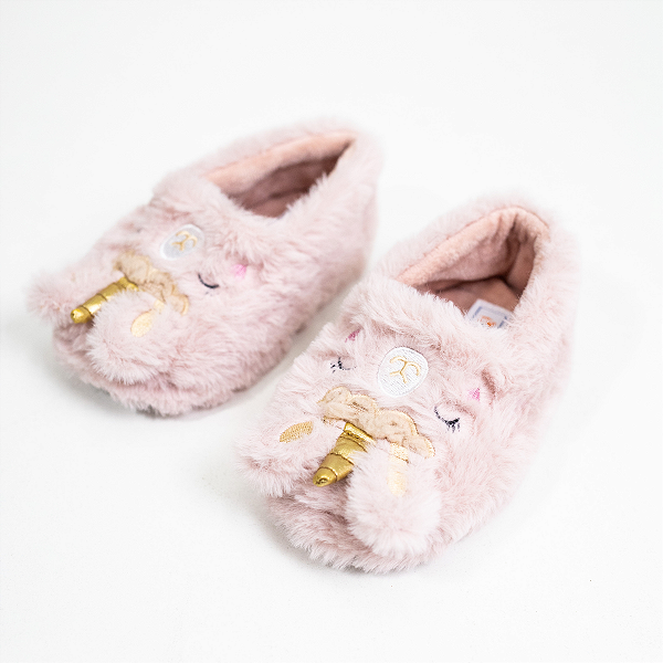 Pantufa Infantil Rosê Unicórnio 232195
