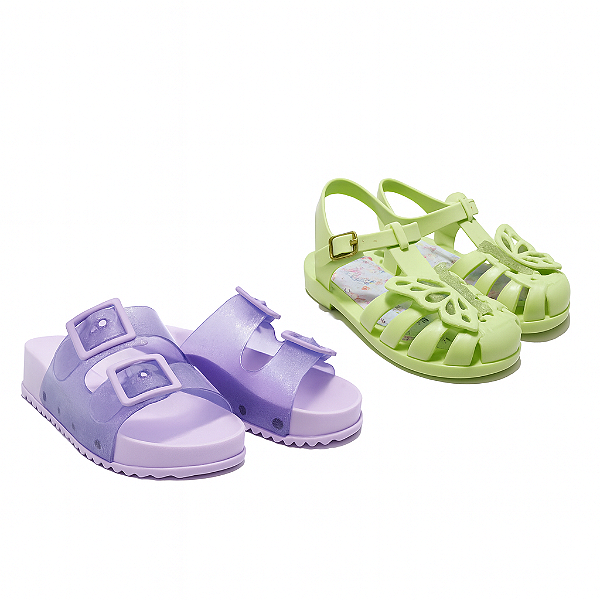 Kit 2 Sandália Infantil Menina Birken + Juju Borboleta