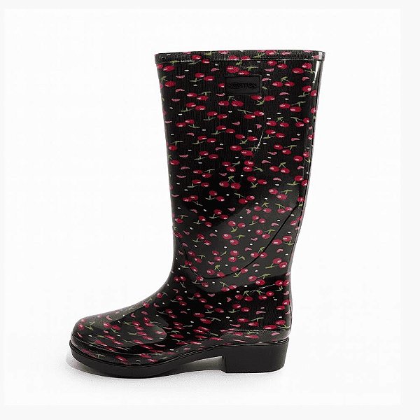 Galocha Bota Feminina Cano Longo KT059 Cereja