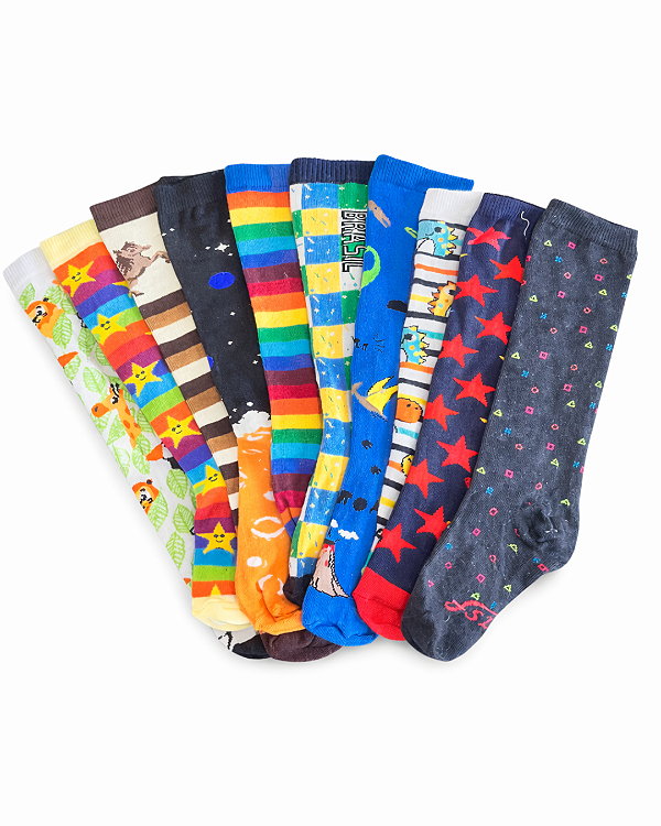 Kit 10 Meias 3/4 Menino Gasf - Envio Sortido