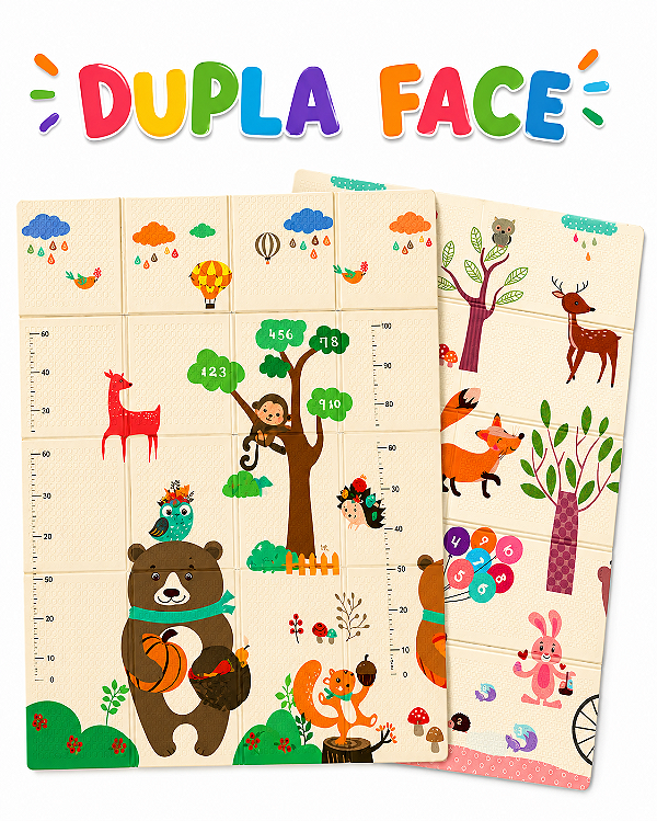 Tapete de Atividades Infantil Emborrachado Dobrável Dupla Face Educativo Bebê GFKDTP004 Gasf