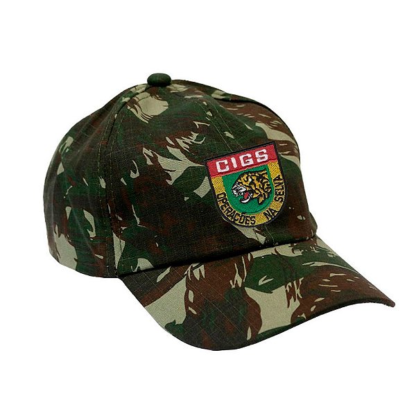 Boné Militar Rip Stop com Patch Aplicado CIGS | Camuflada Exército Brasileiro - Atack