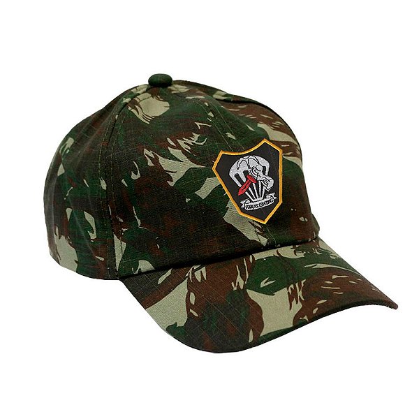Boné Militar Rip Stop com Patch Aplicado Forças Especiais | Camuflada Exército Brasileiro - Atack