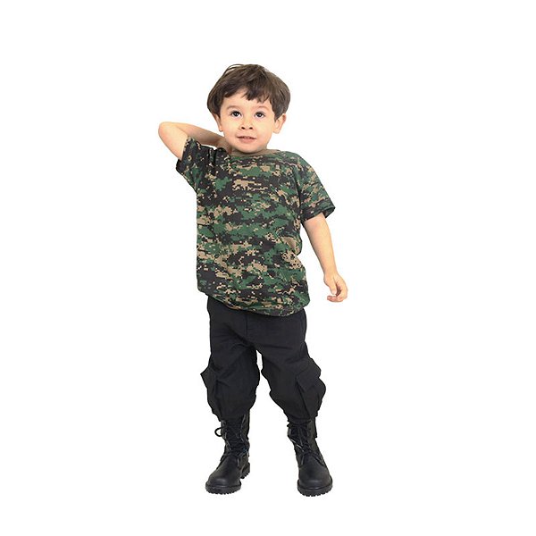 Camiseta Infantil Camuflada Digital Marpat
