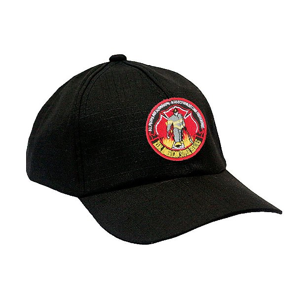 Boné Militar Rip Stop com Patch Aplicado Fireman | Preta - Atack