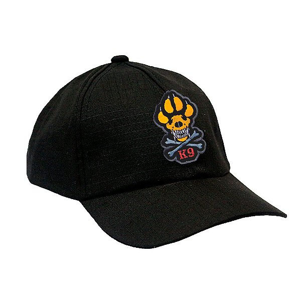 Boné Militar Rip Stop com Patch Aplicado K9 | Preta - Atack